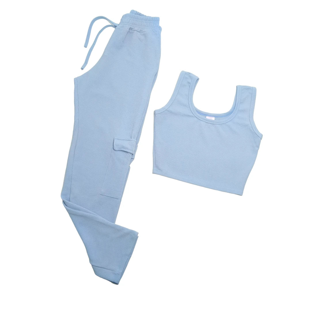 Conjunto croptop azul