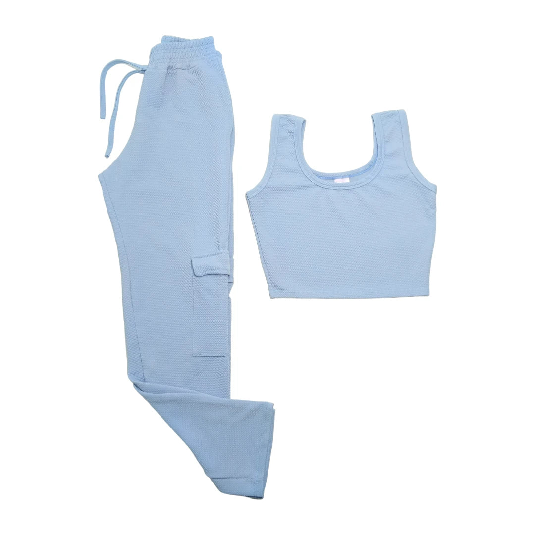 Conjunto croptop azul