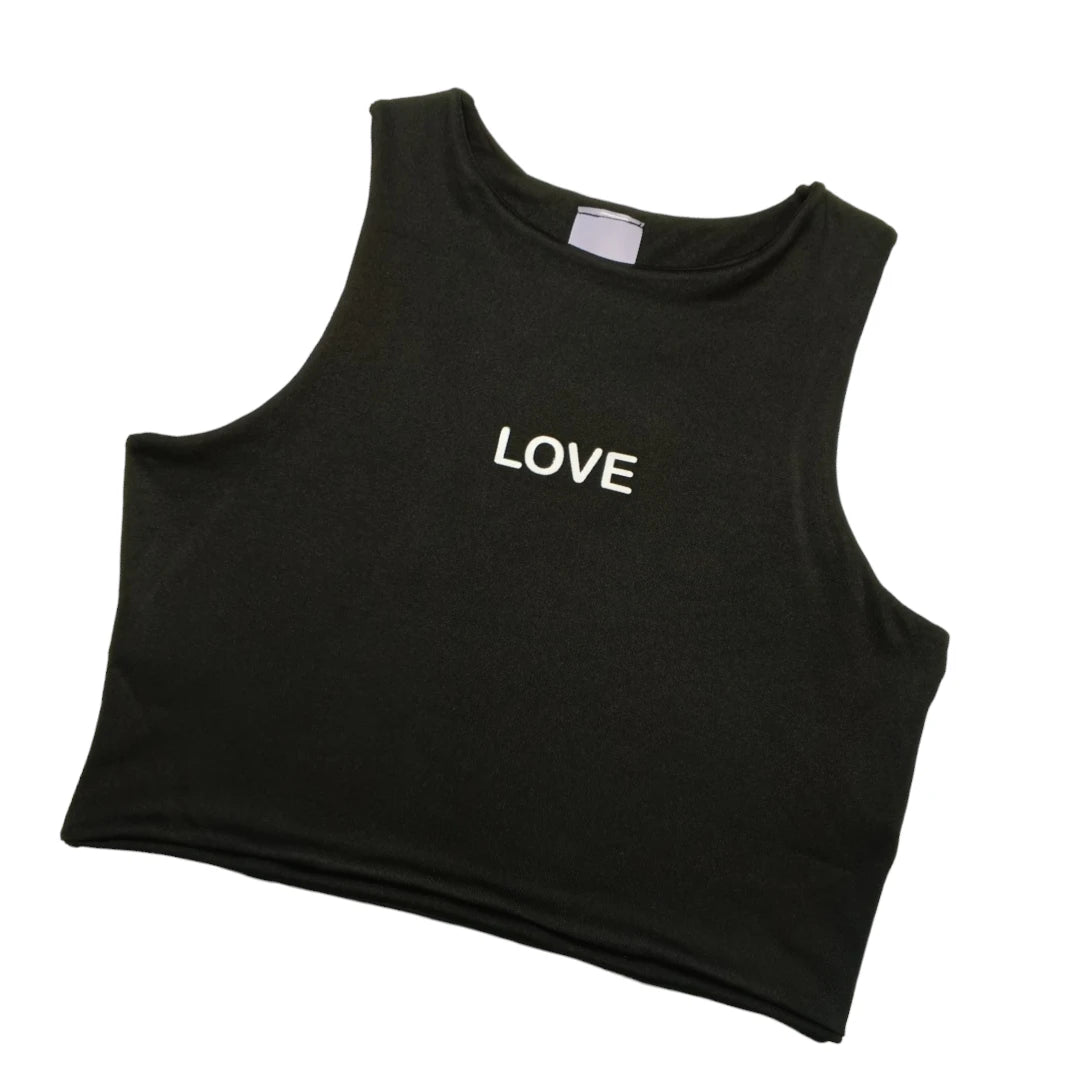 Blusa love negra